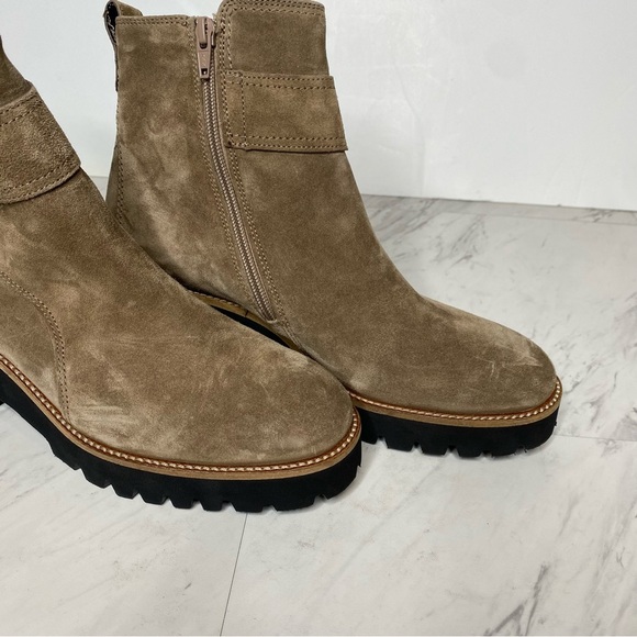 Paul Green Taupe Suede Buckle Lug Sole Boot 5 / 7.5 - Picture 11 of 16